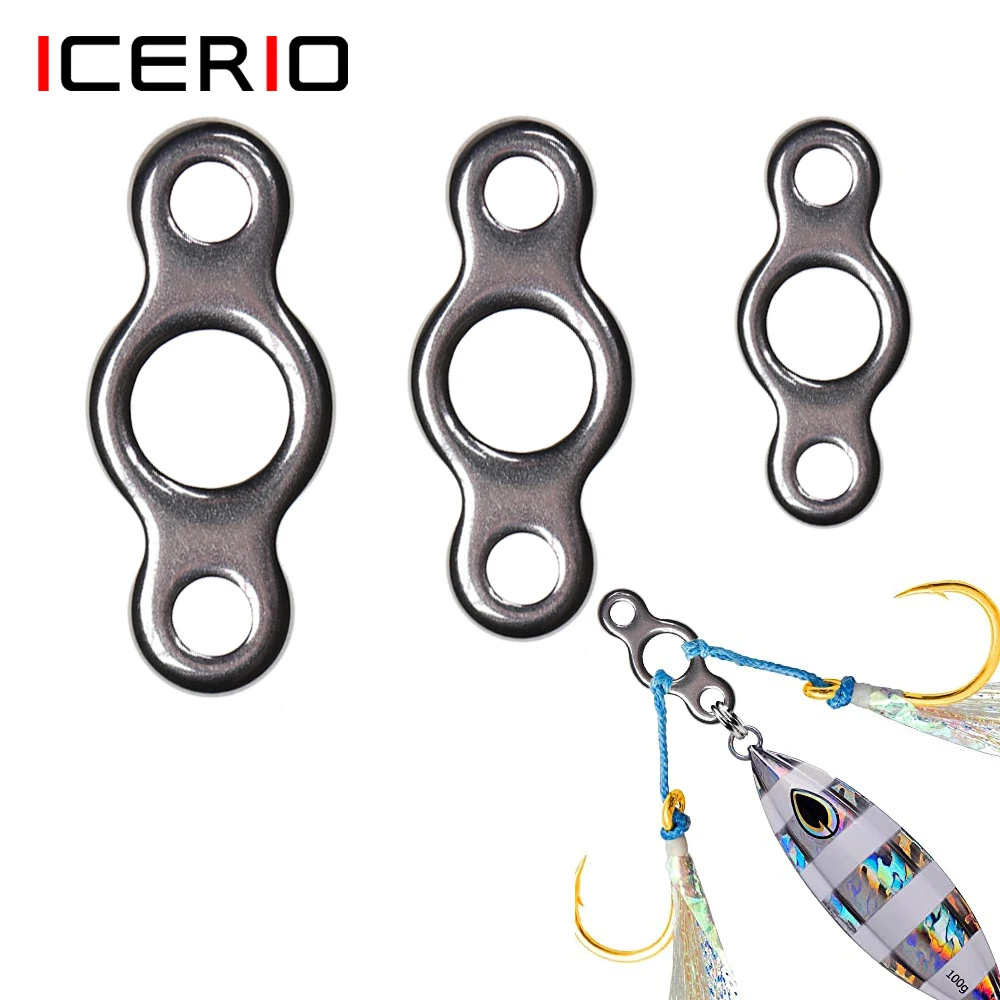 ICEIRO-anillo de acero inoxidable para pesca, anzuelo de asistencia, Conector de Terminal de línea de señuelo, accesorios de agua dulce y salada, 20 unidades