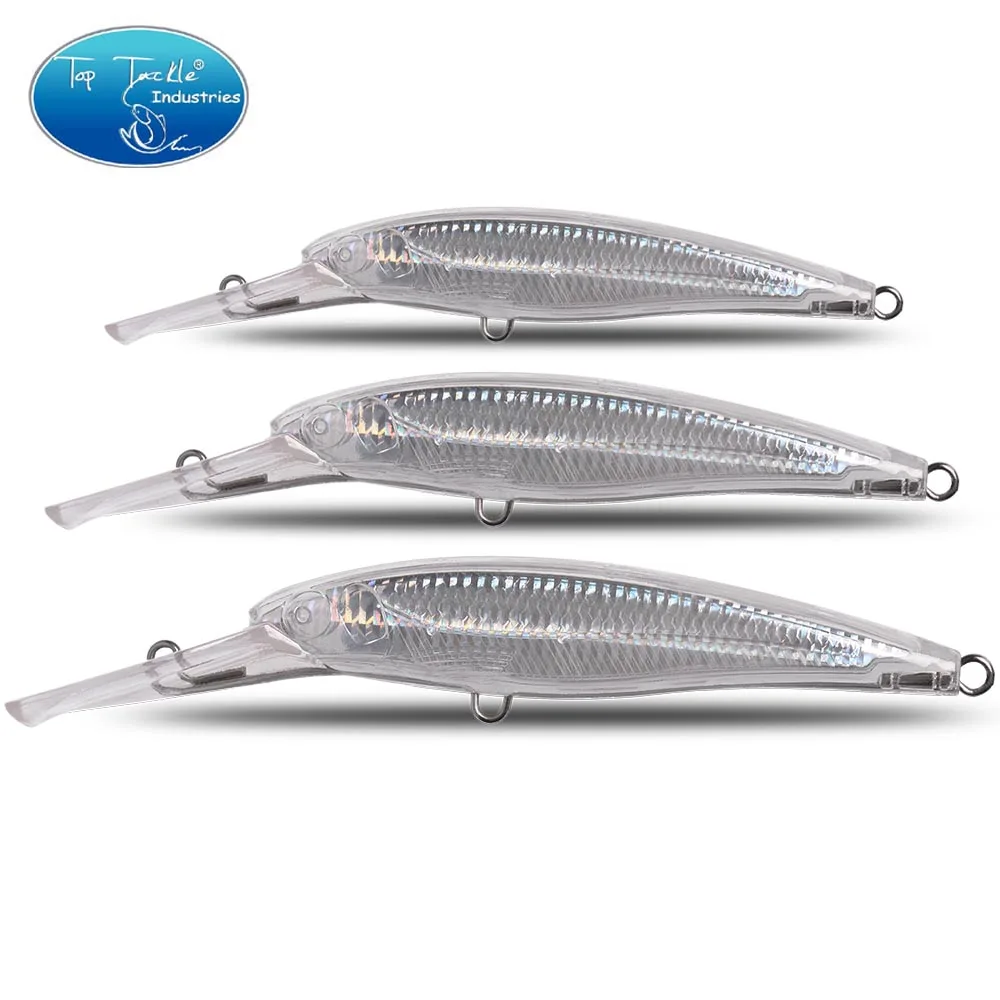 Señuelo de pesca de arrastre sin pintar, cebo duro Artificial, flotante/hundido, Minnow, 140mm/160mm/180mm - imagen 5