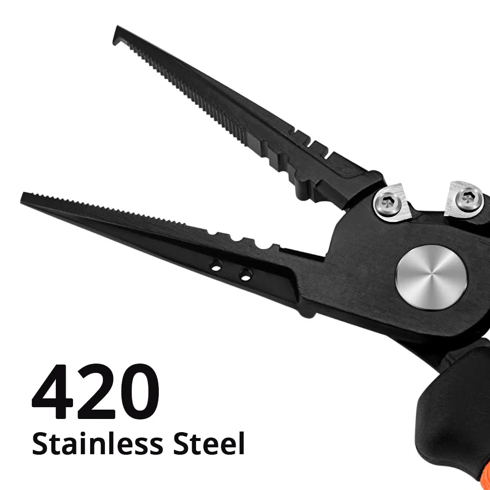 Alicates de pesca KastKing Speed Demon Pro, herramientas de pesca de acero inoxidable 420, equipo de pesca de agua salada, cortadores de carburo de tungsteno - imagen 2