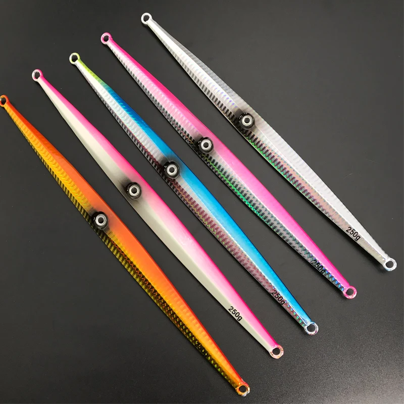 TEASER J21 60g 80g Aguja de caída rápida Hundimiento de besugo Lápiz Cebos Cuchara dura Metal Deepsea Jig Señuelo de pesca con anzuelos fuertes - imagen 4