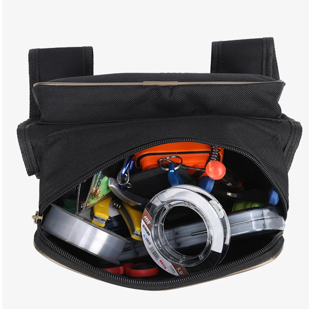 Bolsa colgante para silla de pesca, señuelo multifuncional impermeable, aparejos de pesca, bolsas de almacenamiento de gran capacidad de doble capa X466G - imagen 4