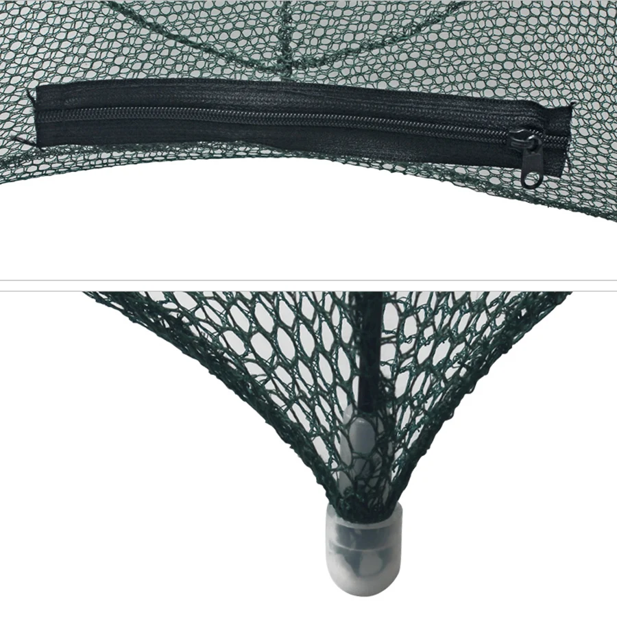 Trampa de paraguas plegable automática portátil, tipo red de pesca, jaula para camarones, trampa para peces y cangrejos, red fundida con 6/8/10/16/20 agujeros, 6/8/10/16/20 agujeros - imagen 4