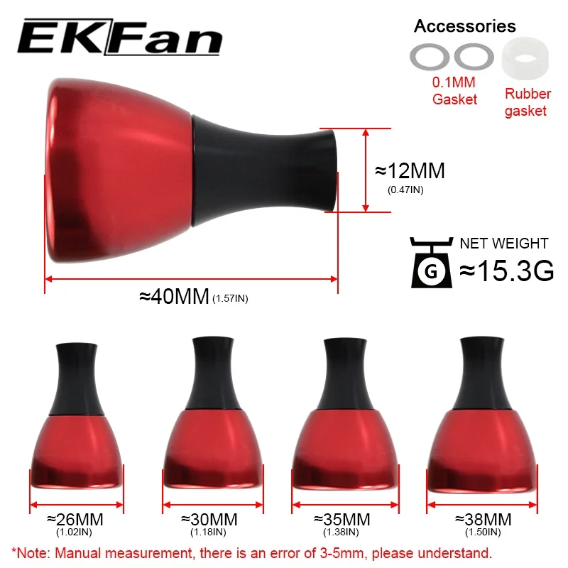 EKFan, nuevo diseño, perilla de mango de carrete de pesca para SHI & DAI Spinning & Bastcast, accesorio de pieza de mango de carrete - imagen 5