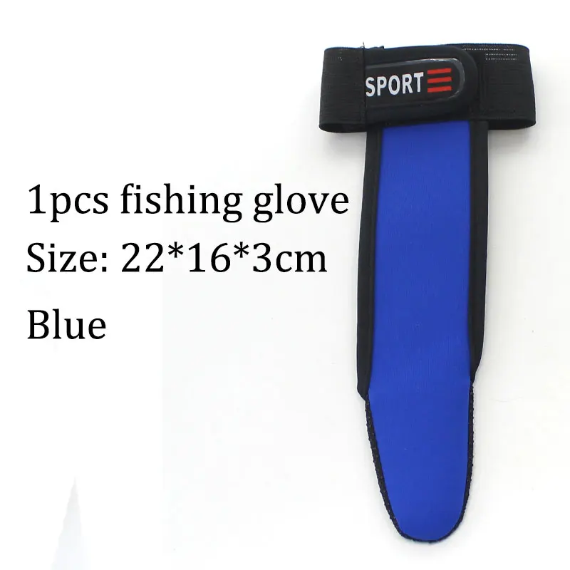 Guante de pesca de 1pc en azul de 22*16*3cm