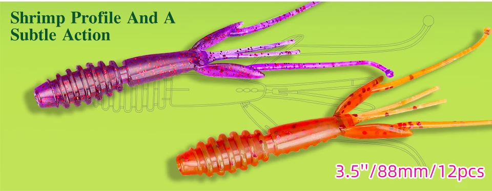 Perfil de camarones y una acción sutil