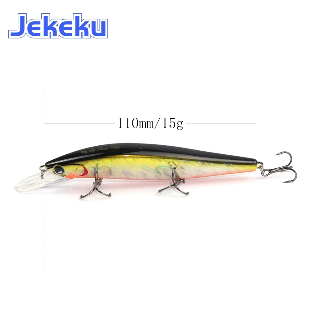 JEKEKU señuelo Minnow flotante con anzuelos - imagen 2