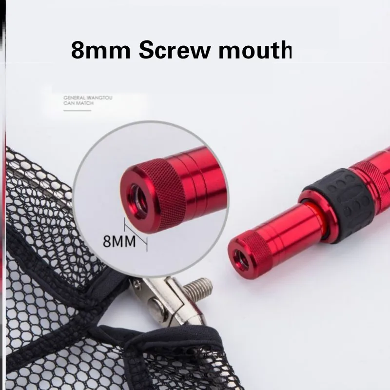 Red de pesca retráctil de fibra de carbono, malla de aterrizaje plegable telescópica de 1,1/1,8/2,1 m, para pesca con mosca - imagen 3