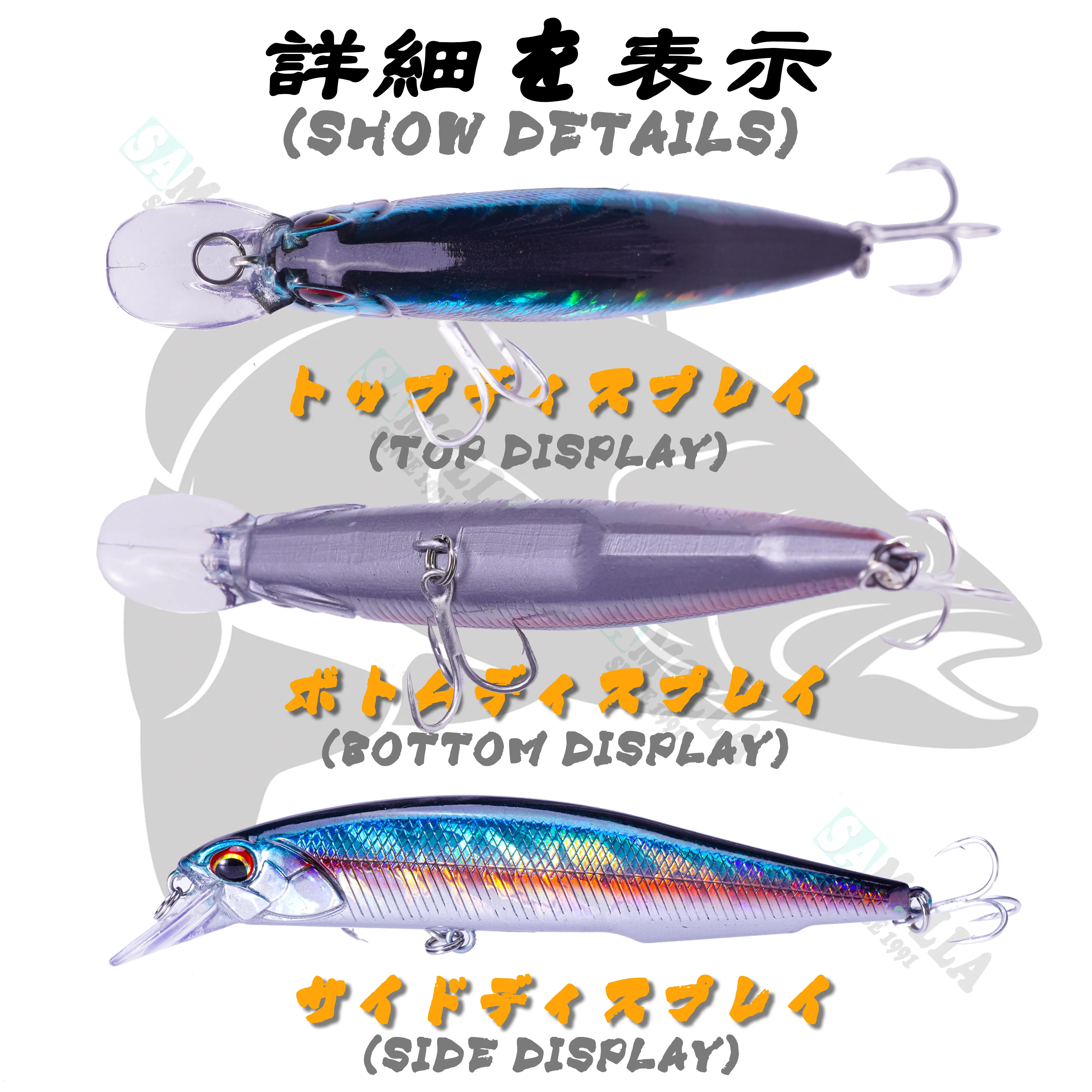 Señuelos de pesca con forma de pececillo, cebo Artificial flotante de 13g, 2023mm, 100-0,5 m, Wobbler, aparejos de manivela, anzuelos, novedad de 1,3 - imagen 3