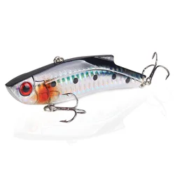 1 Uds 9cm 27,4g VIB señuelos Wnter hielo pesca cebo duro 3D ojos vibración se hunde Crankbait aparejos de pesca lubina ganchos agudos