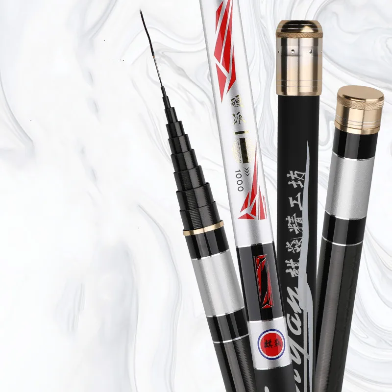 Caña de pescar telescópica superligera y dura, caña de pescar telescópica de fibra de carbono, caña de pescar de fibra de carbono, caña giratoria para carpa Angeln - imagen 3