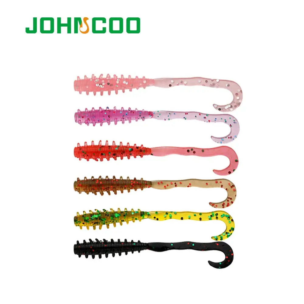 Señuelo Artificial de gusano de silicona para pesca, cebo blando de 50mm y 0,4g, 12 unids/bolsa - imagen 2