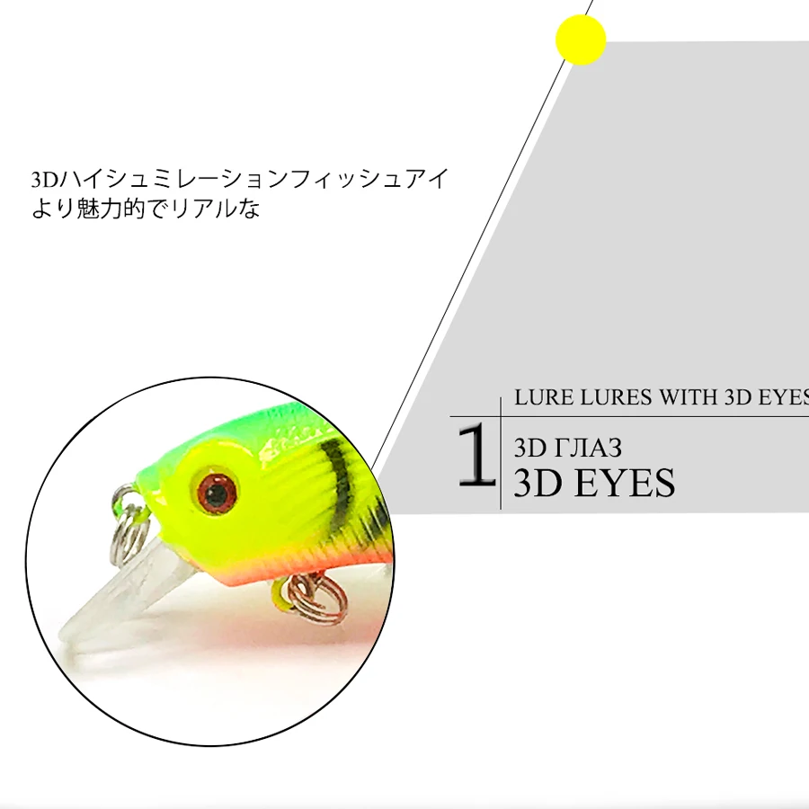 Crankbaits Wobblers de pesca para Lucio, señuelos artificiales, aparejos de pesca, duro, superficie, curricán, señuelos de agua superior - imagen 4