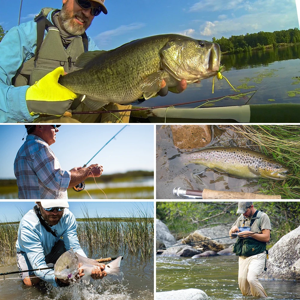Caña de pescar con mosca, 7 pies, 2,1 M, línea de 4 secciones, wt 3/4, 5/6, mango de corcho suave, aparejos de caña de pescar - imagen 3