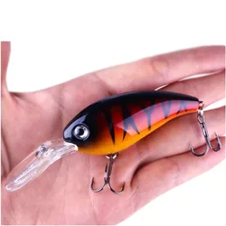FISHINAPOT Señuelos de Pesca Crankbait, cebo Artificial duro Wobbler con acero de alto carbono, señuelo de Lucio, 7 colores, 10cm, 14g, 1 unidad