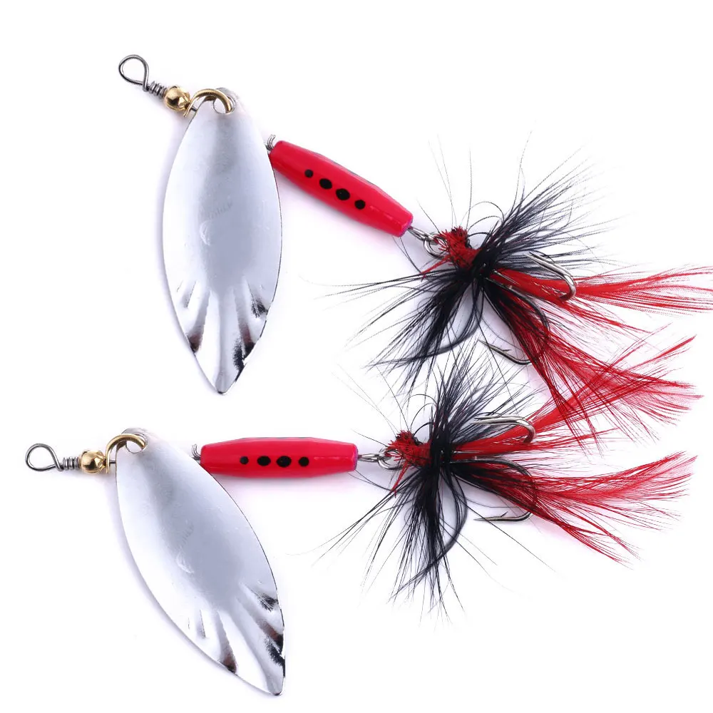 NEWUP 1 Uds 8,4g 70mm cuchara giratoria de Metal señuelo de Pesca Jigging Isca lentejuelas artificiales Pesca wobbler cebo duro para aparejos de Pesca - imagen 5