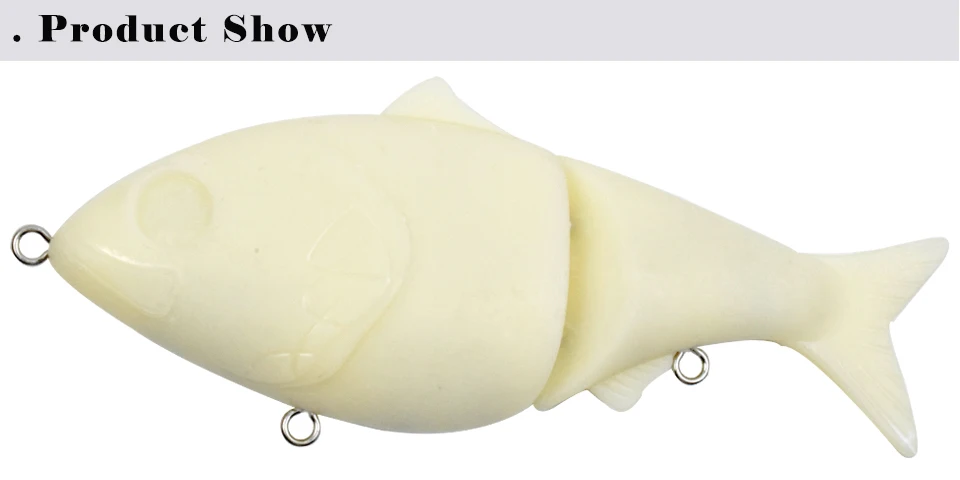 Producto señuelo de pesca chapada en blanco