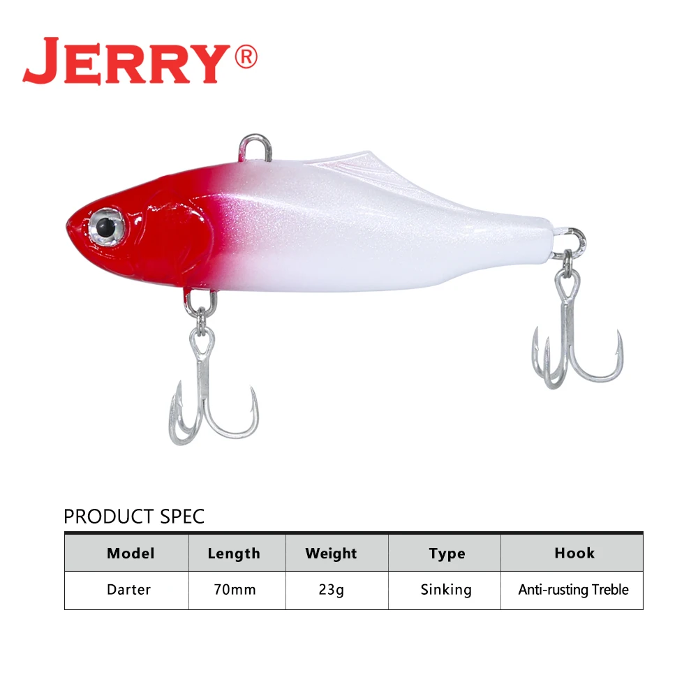 Jerry Darter-señuelos artificiales de pesca de agua dulce, cebo duro de fundición por vibración, hoja VIB que se hunde, 7cm, 23g, 1 unidad - imagen 3