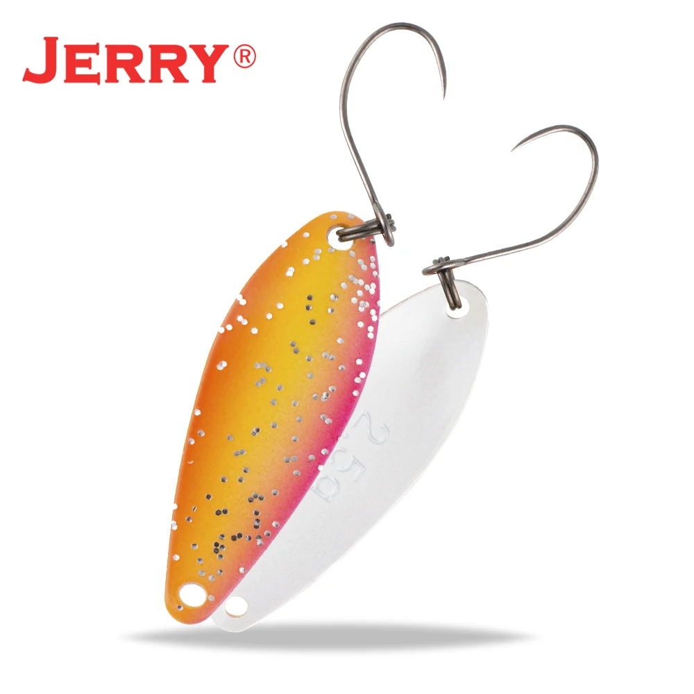 Jerry Lacerta-señuelos tipo cuchara giratoria para pesca, 1,9g, 2,5g, Aera, trucha, Trolling, anzuelos individuales, Micro señuelos duros - imagen 4