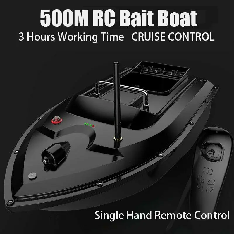 Barco de cebo inteligente para pesca de carpa, bote de juguete con tolva de catapulta, motores dobles, poste de señuelo, barco de juguete RC, buscador de Sonar, bolso de mano, 500M - imagen 2