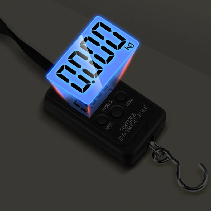 Báscula colgante portátil de 40Kg y 10g, balanza Digital con retroiluminación, electrónica, de bolsillo para viaje, herramienta de pesas - imagen 3