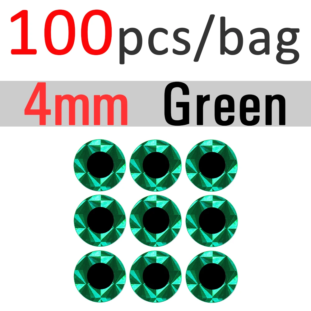 4mm Green 100pcs