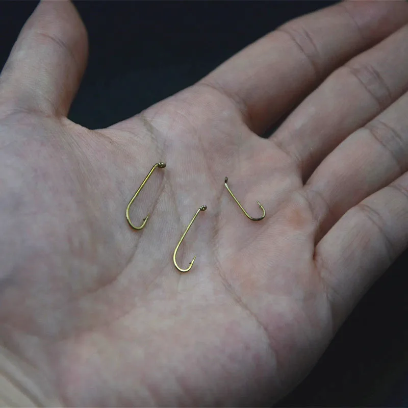 Anzuelos largos de mosca seca, ganchos forjados de ojo doblado, para Hoppers, grillos, Mayflies de cuerpo largo, tamaño 10, #12, #14, #50, unids/pack, 2 uds. - imagen 4