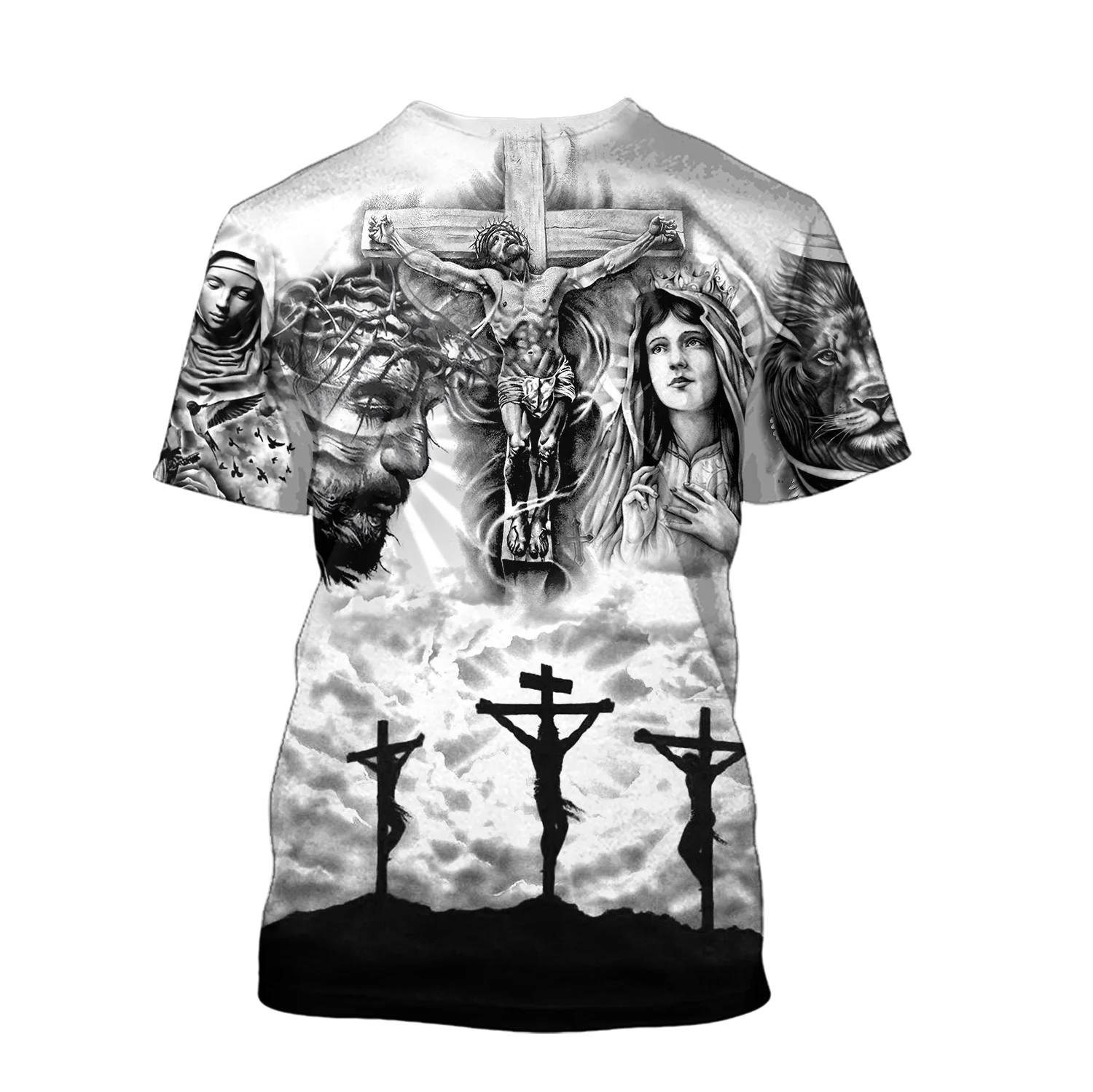 TX210 Camiseta hombre manga corta con estampado 3D Jesús - imagen 4