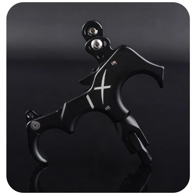 Soporte de liberación de agarre de tiro con arco, aleación de aluminio, Metal ligero, tres dedos/cuatro dedos X1, accesorios de arco compuesto, 9,5x9x1,3 cm - imagen 3