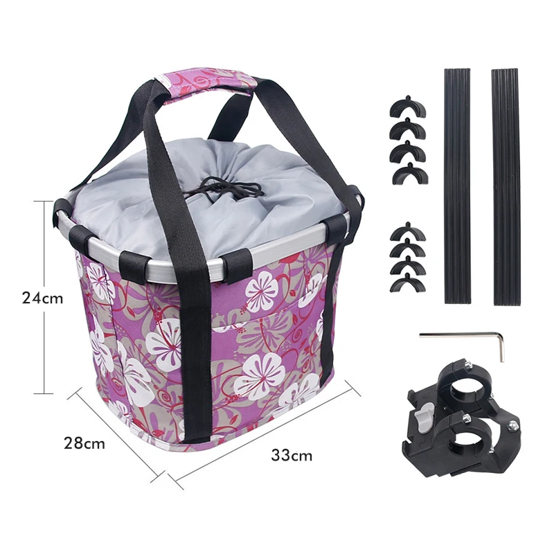 Mosodo-cesta delantera para bicicleta, bolsa de transporte para perros y mascotas, Pannier para manillar de bicicleta, marco de aluminio, bolsa de ciclismo, bolso de compras - imagen 2