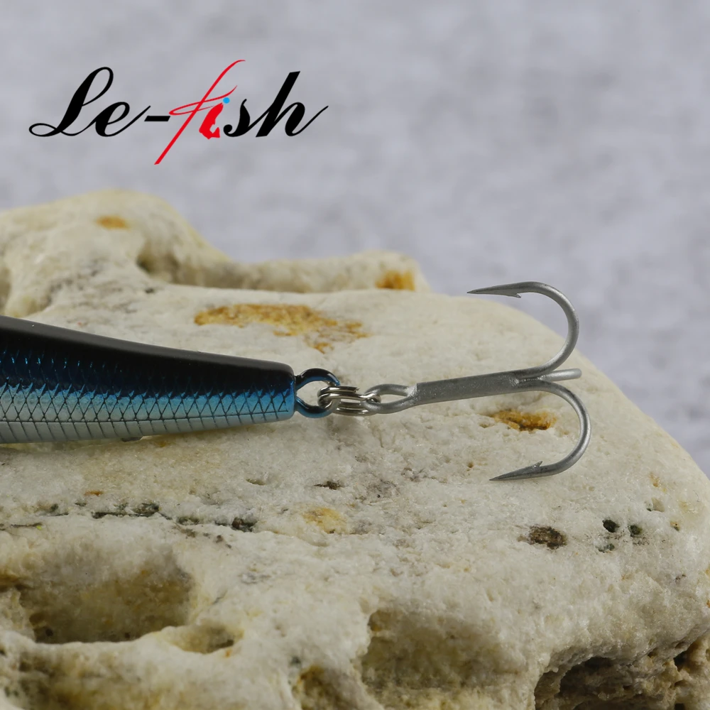 Le fish-Señuelos de Pesca Jerkbaits de 110mm y 13,8g, colores surtidos, pececillos flotantes de calidad para lubina, perca, anzuelo vmc - imagen 3