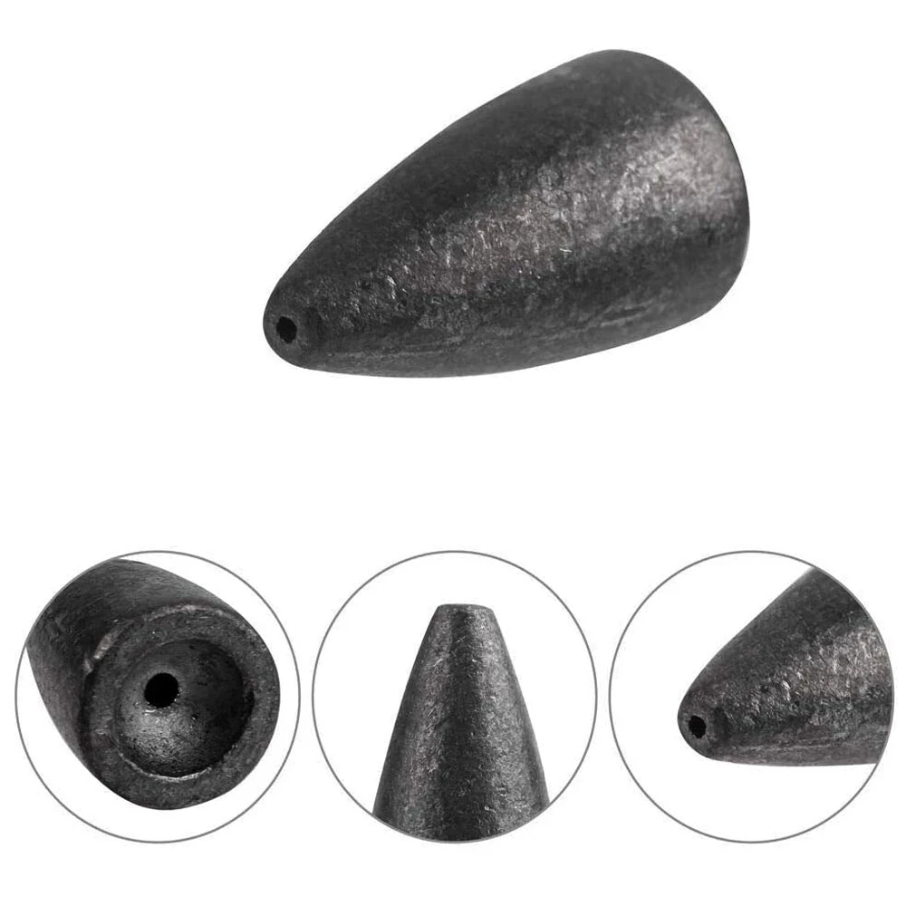 10 unids/lote calidad bala plomo gota de agua plomos giratorios peso de plomo de pesca 3,5g/5g/7g/14g/20g accesorios colgantes de plomo de pesca - imagen 3
