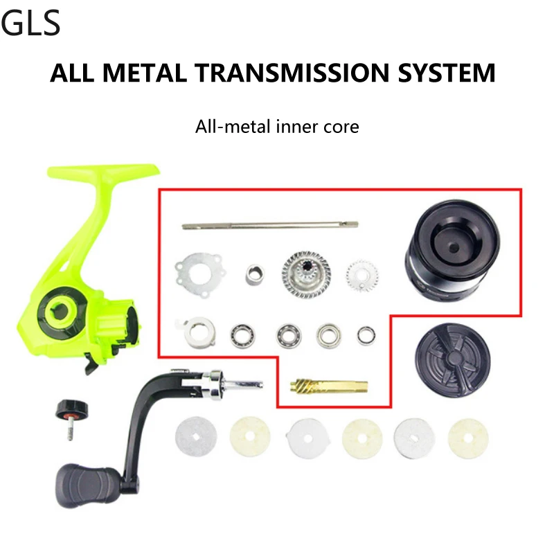GLS 2022 nueva serie MX 2000 3000 4000 5000 6000 7000 carrete de Metal completo carrete de pesca giratorio 4 + 1BB herramientas de pesca de rueda de pesca - imagen 5