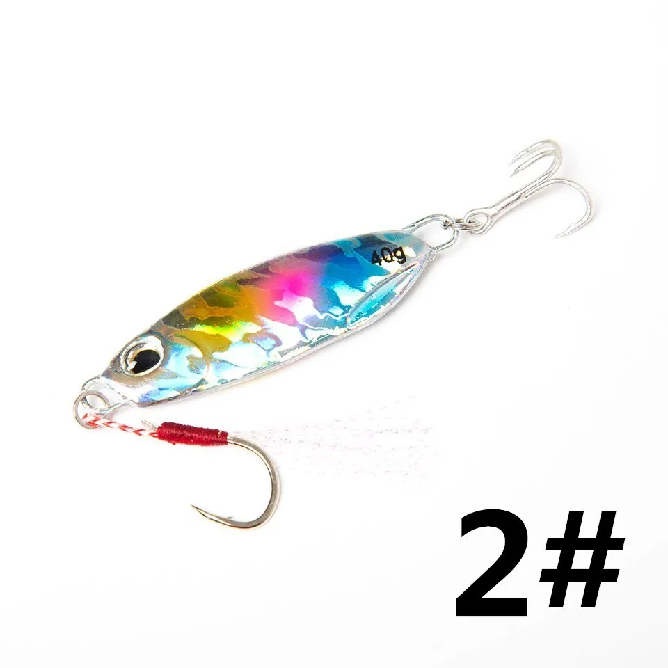 Colorido señuelo de pesca reflectante con dos ganchos para atrapar peces