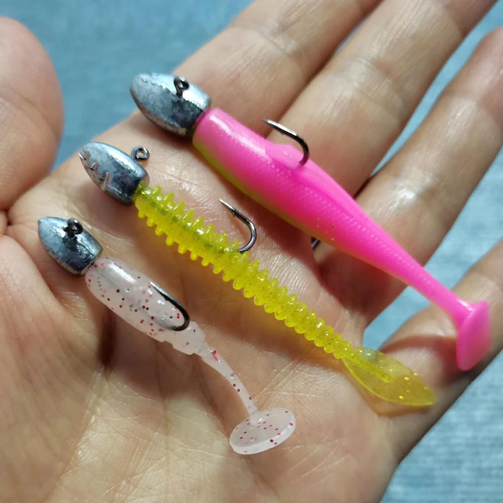 JOHNCOO, 10 Uds., anzuelo con cabeza de anzuelo expuesto, anzuelos de pesca 2g 3g 5g, anzuelo de cebo suave, anzuelo de mujer, anzuelo de jigging ligero - imagen 5