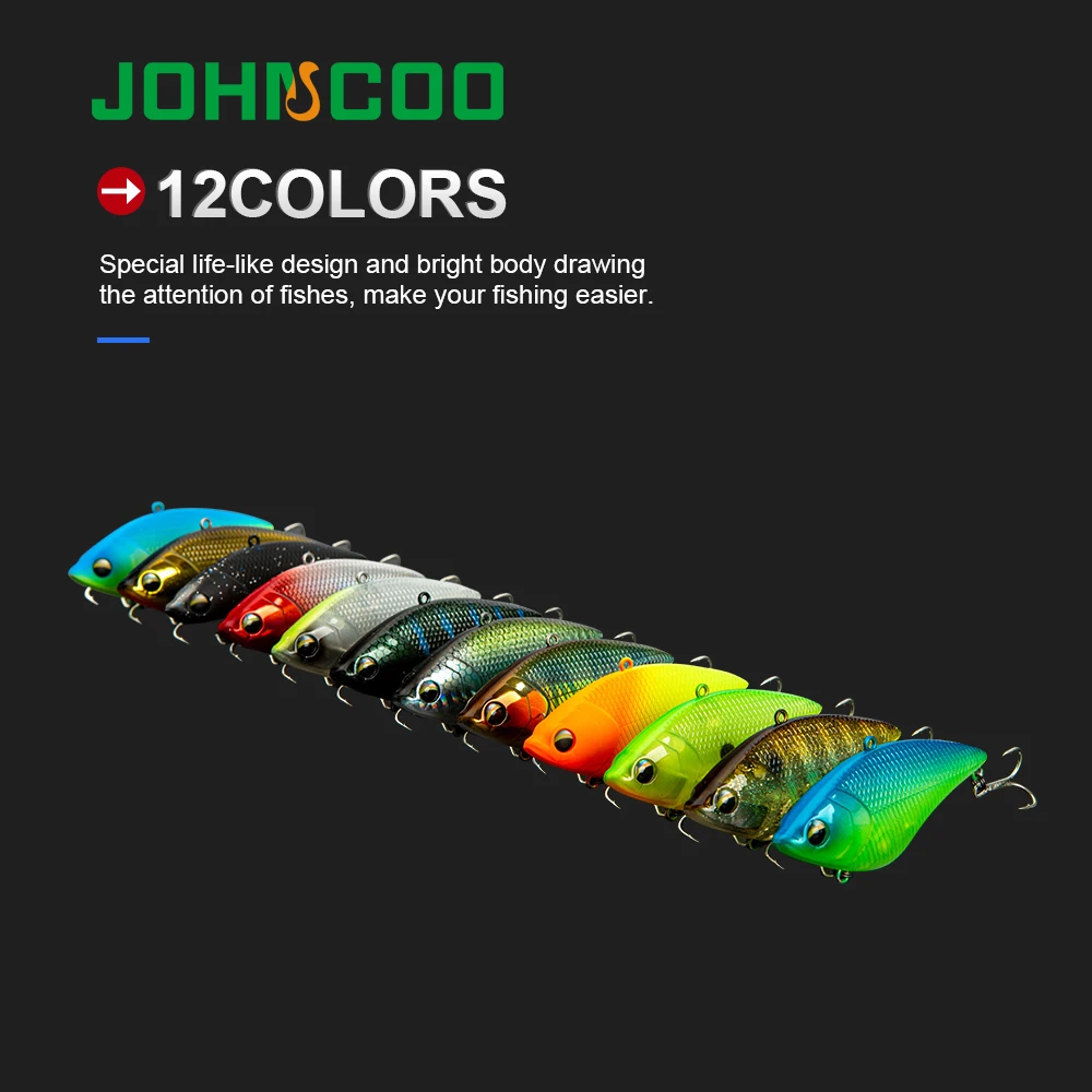 JOHNCOO-señuelo de pesca con vibración de hundimiento 70S, cebo Artificial duro de 14,7g, señuelo de plástico duro VIB, aparejos de trucha para pesca en hielo de invierno - imagen 3