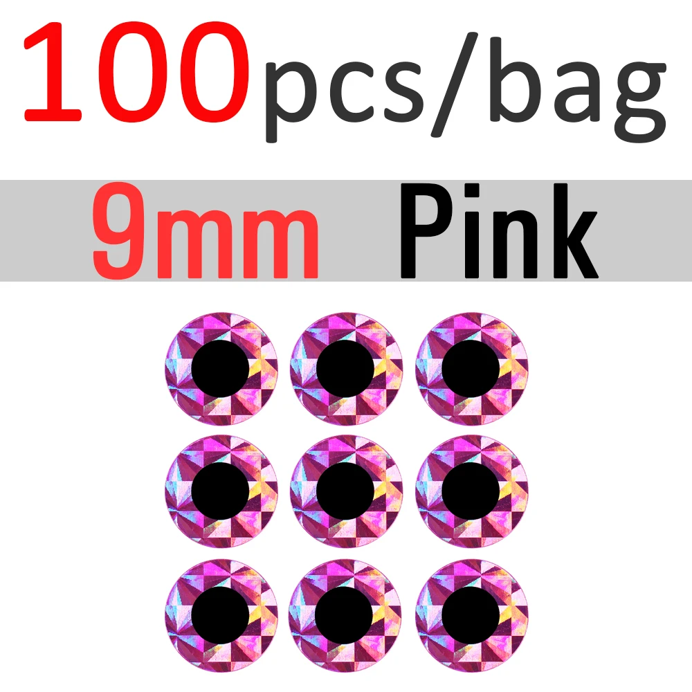 9mm Pink 100pcs