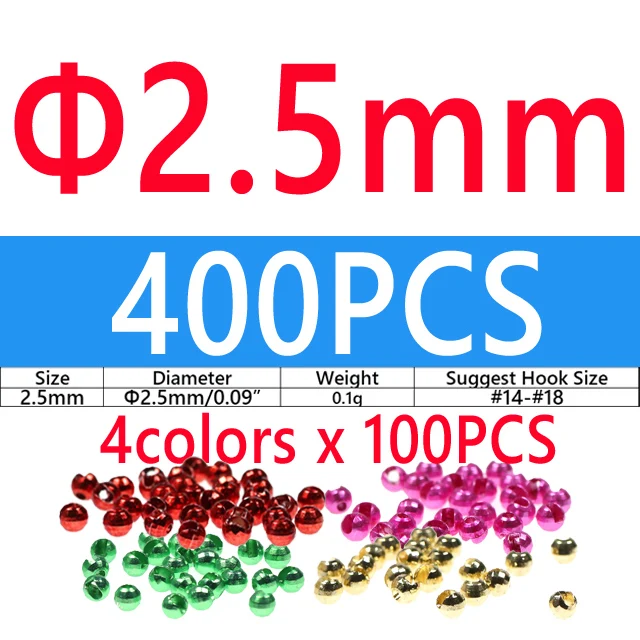 400PCS 2.5mm MIX