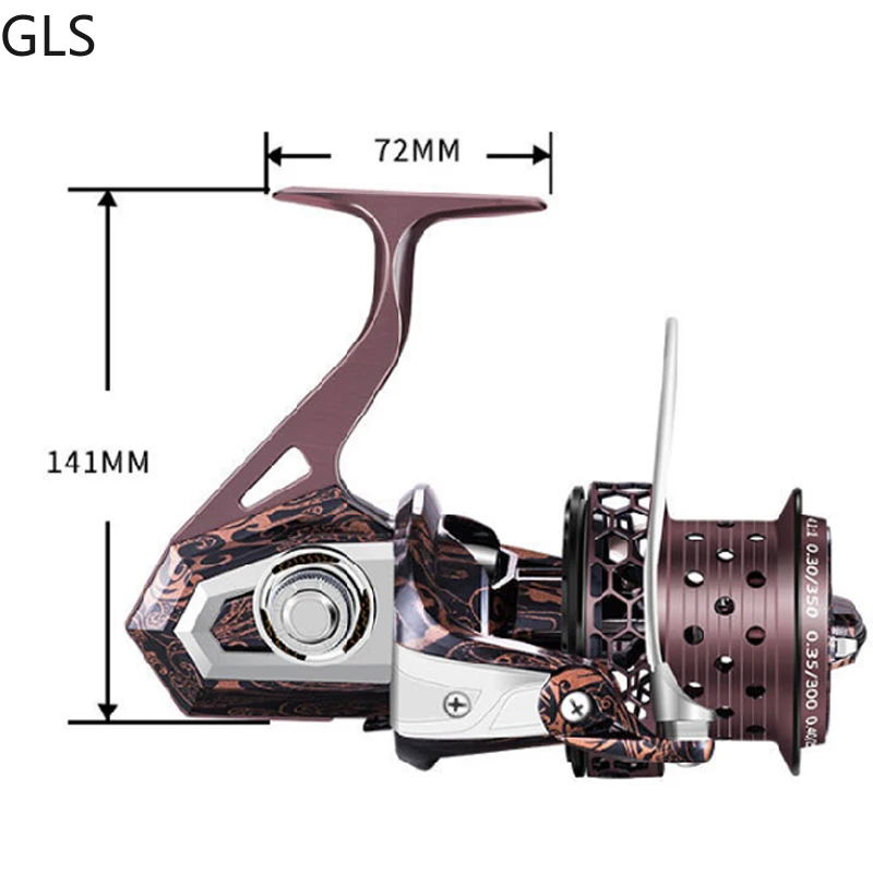 GLS-carrete de pesca serie 8000-12000, rodamiento de Metal hueco, rueda giratoria para pesca de carpa marina, 10 + 1BB - imagen 5