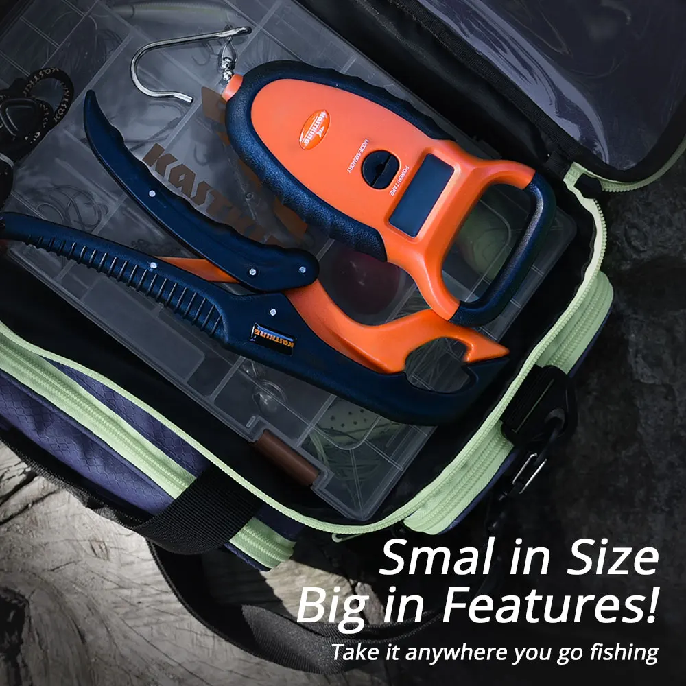 KastKing-báscula Digital flotante impermeable, modo Dual, libras, onzas, kilogramos, Mango antideslizante que incluye pinza para labios sin perforaciones - imagen 5