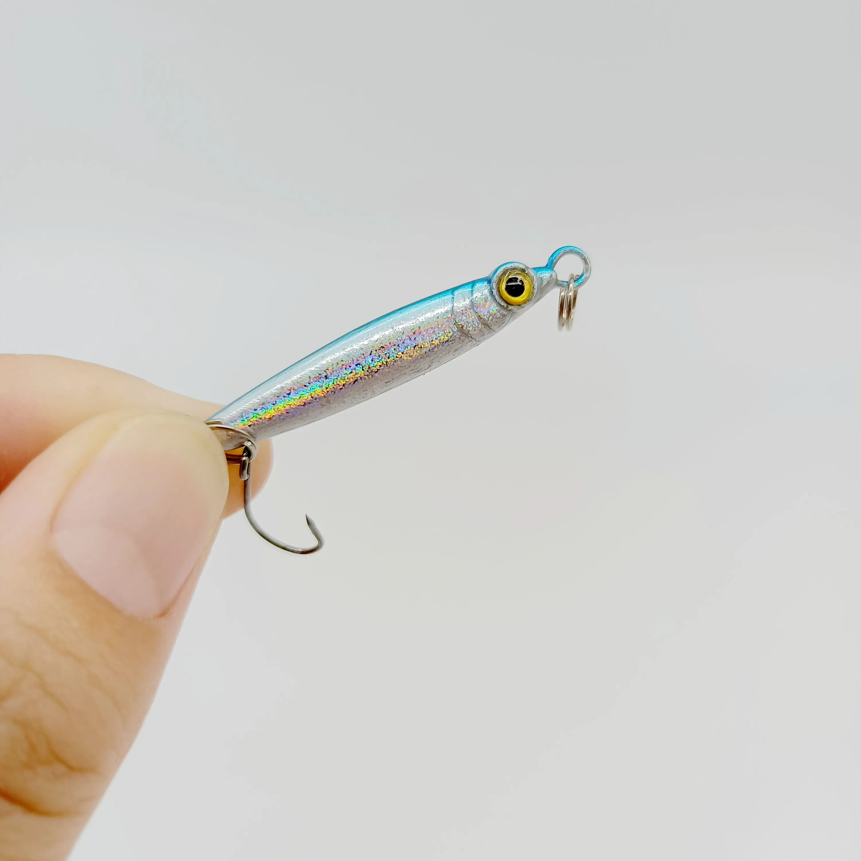 DUODUOYU 5 unids/lote Micro plantilla de Metal cuchara señuelo de Pesca 3g/5g Mini pescado pequeño con un solo anzuelo cebo de Pesca de lubina Pesca - imagen 2