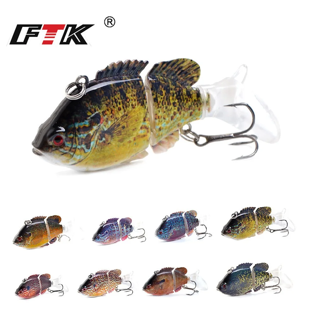 FTK 13g 7,5 cm señuelo de pesca duro multiarticulado VIB 2 segmentos Swimbait cebo Artificial vibración para lubina Pike Wobbler - imagen 5