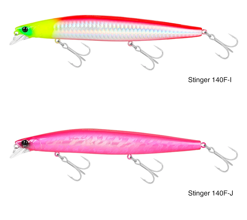 Explore el vibrante Stinger 140F-I y Stinger 140F-J señuelos de pesca para una experiencia de pesca inolvidable