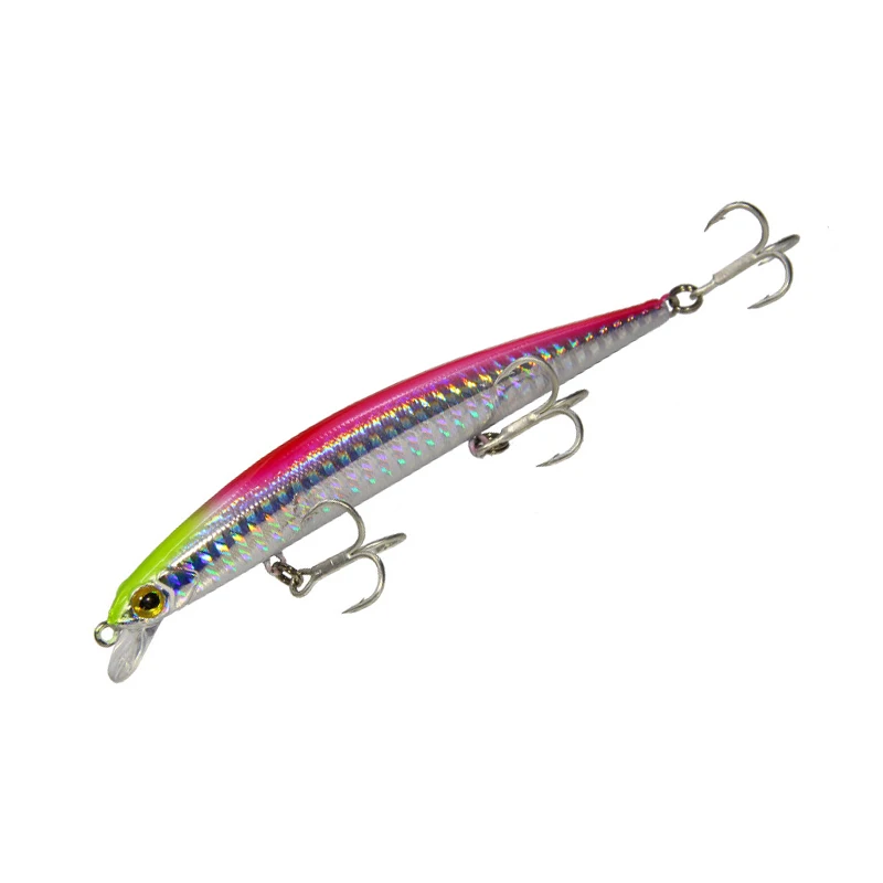 1 Uds Minnow 11g 110mm Señuelos de Pesca ojos 3D cebo duro de plástico Artificial con 3 anzuelos de pesca cebo de carpa Crankbaits aparejos de pesca - imagen 4