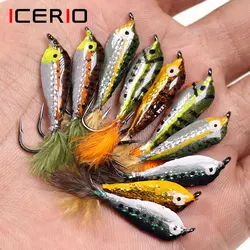 ICERIO-señuelo de pesca de trucha y arcoíris, cebo con cuerpo de epoxi, Minnows, Streamer, 3 piezas, #4
