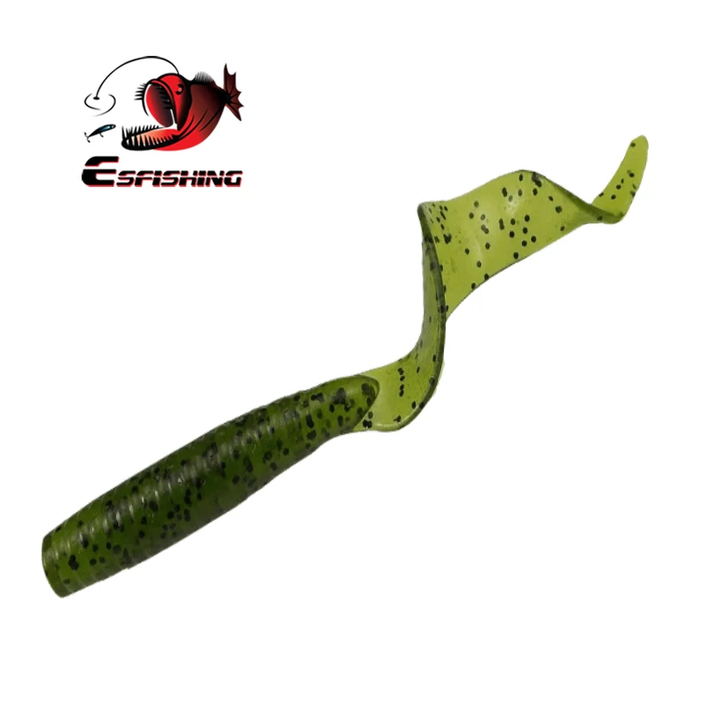 ESFISHING-cebos de Pesca artificiales CT90 de cola única, 85mm, 3,7g, para todos los equipos de peces, señuelos blandos de silicona Isca - imagen 5