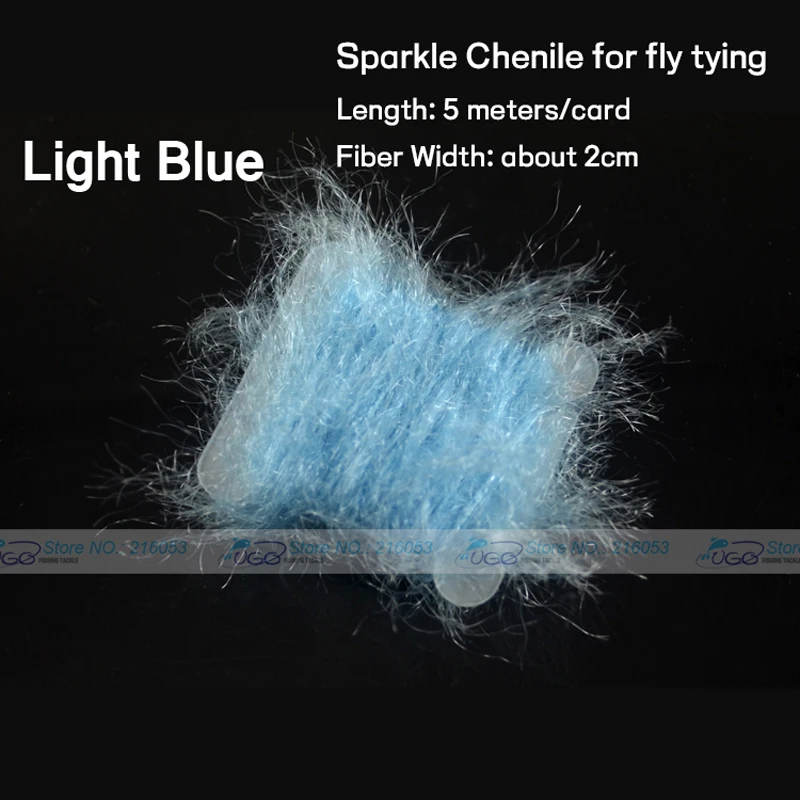 WIFREO-Hilo brillante para atar moscas, hilo de línea de doblaje, ninfa, gusano de arena, Material de atado de moscas, 2 tarjetas - imagen 3