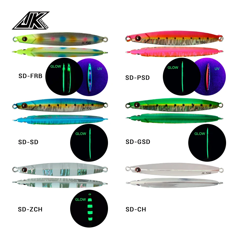 JK SD Speedy Jig señuelo luminoso para pesca en agua salada, Jigging lento, Pitching, Vertical, Artificial - imagen 4