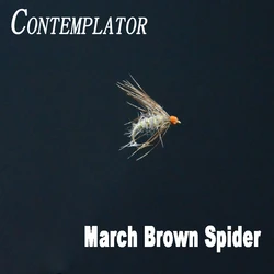 5 piezas 12 #   Marcha Brown Spider moscas húmedas patrones de subsuperficie para trucha/bluegills imitando araña suave hackle mosca Señuelos de pesca