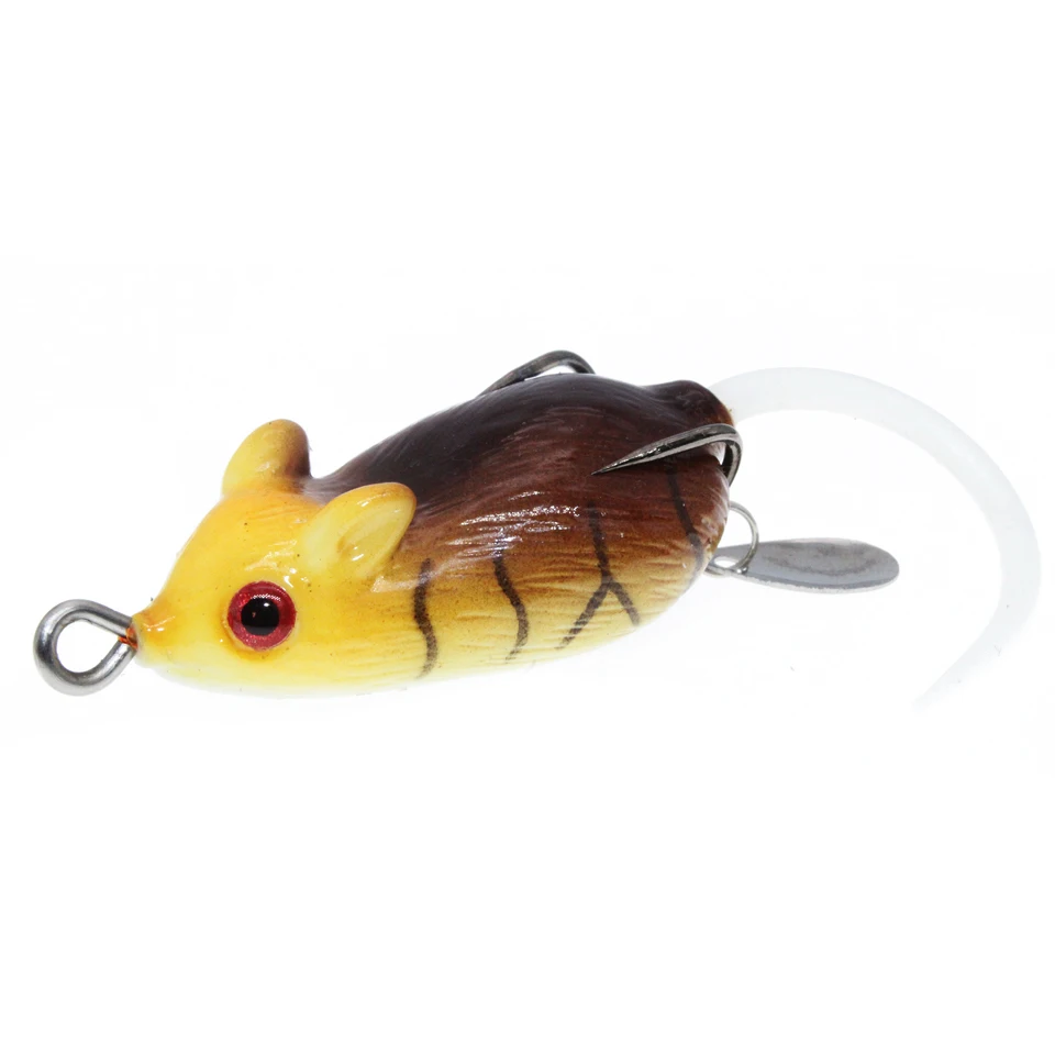 Señuelo de pesca de ratón suave con ojos 3D, 5cm, 9,5g, Crankbait flotante, cebo Artificial, aparejos de pesca, todo para la pesca, 1 lote - imagen 5