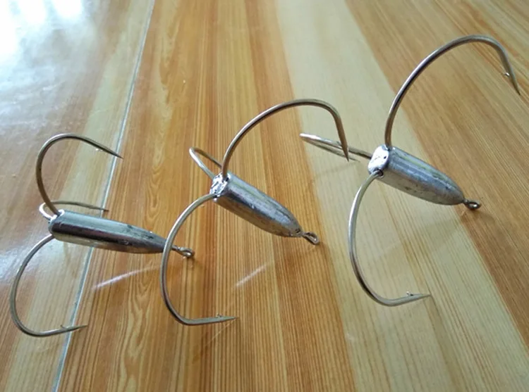 Anzuelos triples de pesca grandes afilados, 32g, 40g, 53g, 60g, con plomo, peso, aparejos de pesca, accesorios, 1 Uds. - imagen 3